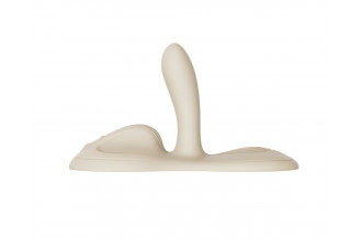 Белая виброподушка с функцией нагрева Flora