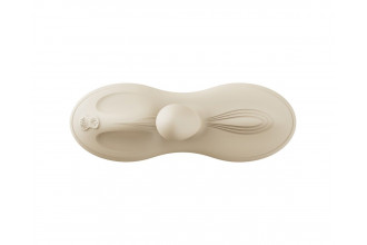 Белая виброподушка с функцией нагрева Flora