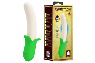 Силиконовый вибратор Banana Knight - 19,5 см.
