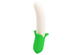 Силиконовый вибратор Banana Knight - 19,5 см.