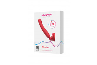 Красный вибратор Mission 2 с технологией Touch-Sense - 20 см.