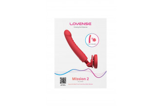 Красный вибратор Mission 2 с технологией Touch-Sense - 20 см.
