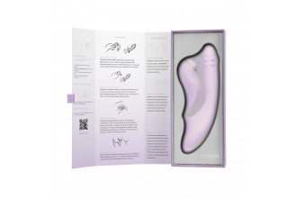 Сиреневый вибромассажер со съёмным клиторальным пульсатором DuoGlow Сиреневый вибромассажер со съёмным клиторальным пульсатором DuoGlow