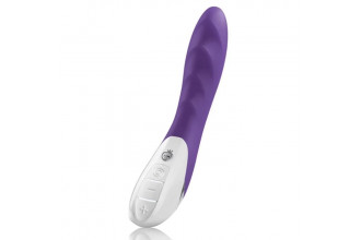 Фиолетовый вибратор Mystim Sassy Simon - 27 см.