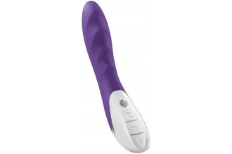 Фиолетовый вибратор Mystim Sassy Simon - 27 см.