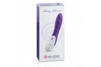 Фиолетовый вибратор Mystim Sassy Simon - 27 см.