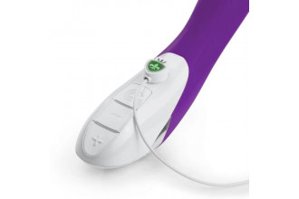 Фиолетовый вибратор Mystim Sassy Simon - 27 см.