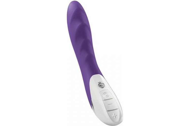 Фиолетовый вибратор Mystim Sassy Simon - 27 см.