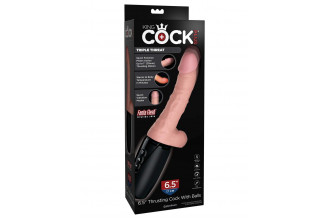Хай-тек вибратор с функцией толкания 6.5 Thrusting Cock With Balls