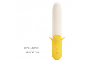 Силиконовый вибратор Banana Geek - 19,5 см.
