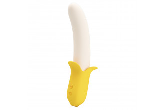 Силиконовый вибратор Banana Geek - 19,5 см.