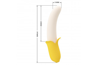 Силиконовый вибратор Banana Geek - 19,5 см.