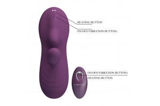 Фиолетовая виброподушка Luka с пультом ДУ