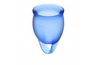Набор синих менструальных чаш Feel confident Menstrual Cup