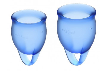 Набор синих менструальных чаш Feel confident Menstrual Cup
