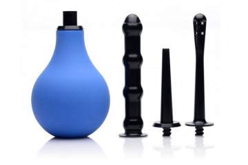 Анальный душ с 3 насадками Premium One-way Valve Anal Douche Set