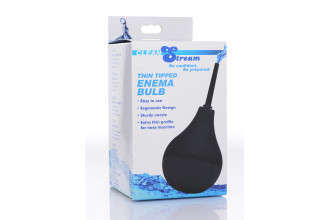 Черный анальный душ Thin Tip Enema Bulb