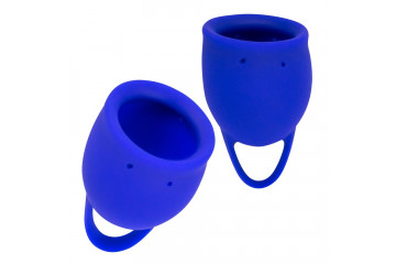 Набор из 2 синих менструальных чаш Iris