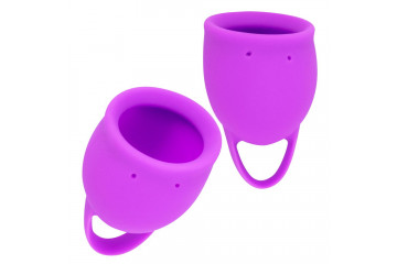 Набор из 2 лиловых менструальных чаш Tulip