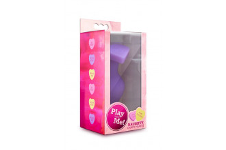 Фиолетовая анальная пробка Naughty Candy Heart Do Me Now - 8,9 см.