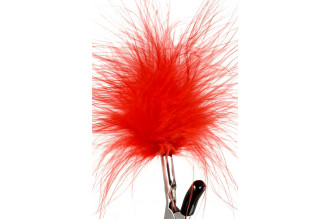 Зажимы для сосков с красным пухом Theatre Зажимы для сосков с красным пухом Theatre