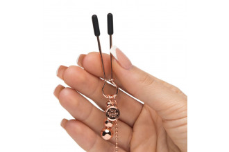 Золотистые зажимы для сосков и клитора All Sensation Nipple and Clitoral Chain