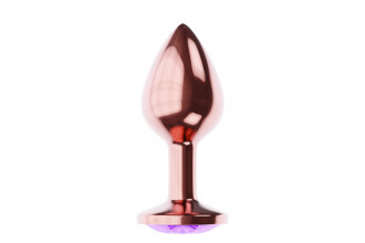 Пробка цвета розового золота с фиолетовым кристаллом Diamond Amethyst Shine L - 8,3 см.