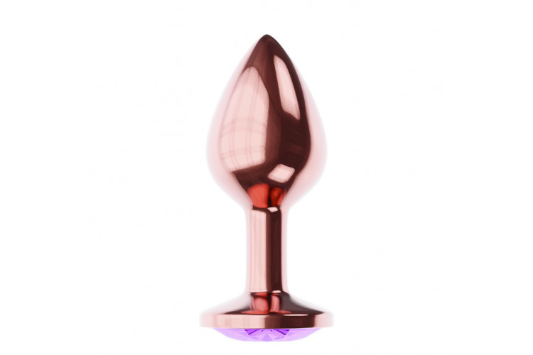 Пробка цвета розового золота с фиолетовым кристаллом Diamond Amethyst Shine L - 8,3 см.