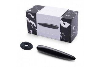 Массажер Le Wand Crystal Slim Wand из черного обсидиана