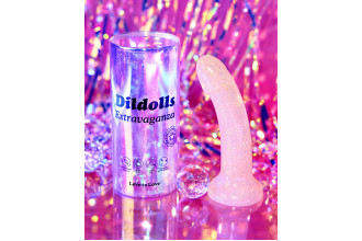 Фаллоимитатор из жидкого силикона с блестками Dildolls Extravaganza