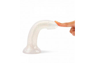 Фаллоимитатор из жидкого силикона с блестками Dildolls Extravaganza