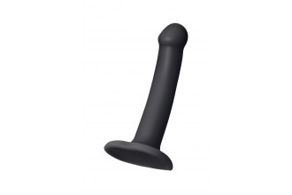 Черный фаллос на присоске Silicone Bendable Dildo S - 17 см.