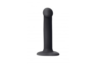 Черный фаллос на присоске Silicone Bendable Dildo S - 17 см.