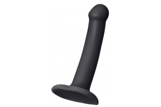 Черный фаллос на присоске Silicone Bendable Dildo S - 17 см.