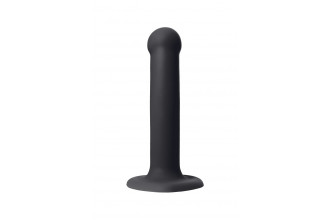 Черный фаллос на присоске Silicone Bendable Dildo S - 17 см.
