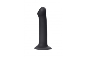 Черный фаллос на присоске Silicone Bendable Dildo L - 19 см.