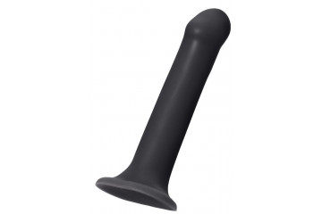 Черный фаллос на присоске Silicone Bendable Dildo L - 19 см.