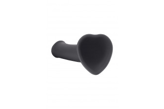 Черный фаллос на присоске Silicone Bendable Dildo L - 19 см.
