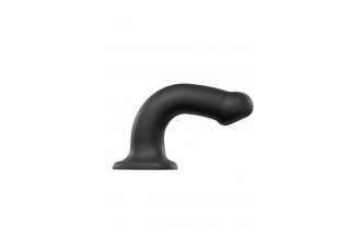 Черный фаллос на присоске Silicone Bendable Dildo L - 19 см.