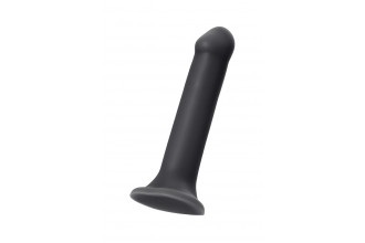 Черный фаллос на присоске Silicone Bendable Dildo XL - 20 см.