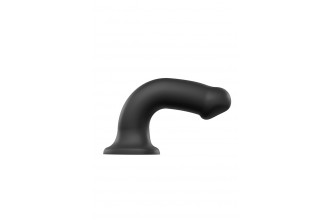 Черный фаллос на присоске Silicone Bendable Dildo XL - 20 см.