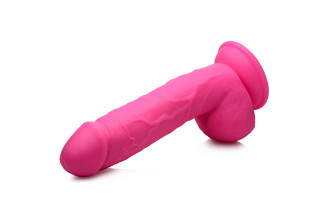 Розовый фаллоимитатор на присоске 8.25 Dildo with Balls - 22,8 см.