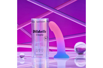 Фаллоимитатор из жидкого силикона Dildolls Utopia XL - 21 см.