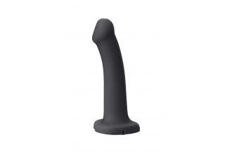 Черный фаллос с имитацией эякуляции Silicon Cum Dildo L - 19,6 см.