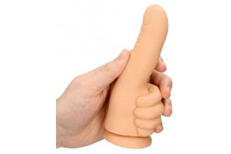 Телесный фаллоимитатор в форме пальца Thumbs Up - 17,2 см.