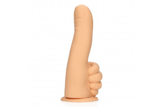 Телесный фаллоимитатор в форме пальца Thumbs Up - 17,2 см.