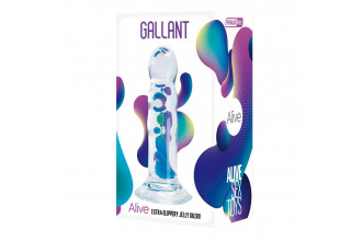 Прозрачный фаллоимитатор на присоске Gallant Jelly Dildo - 16 см.