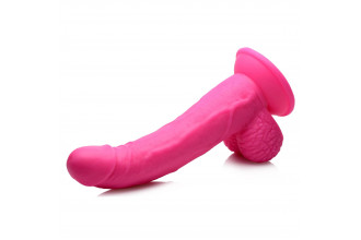 Розовый фаллоимитатор на присоске 7.5 Dildo with Balls - 21,5 см.