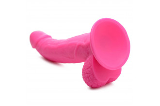 Розовый фаллоимитатор на присоске 7.5 Dildo with Balls - 21,5 см.