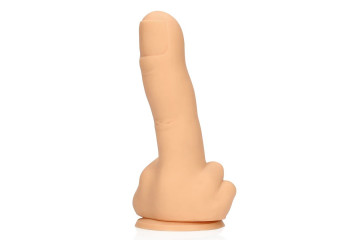 Телесный фаллоимитатор в форме пальца Up Yours - 15,5 см.